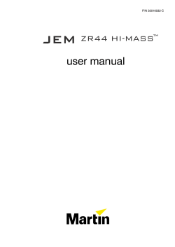 user manual ZR44 HI-MASS TM