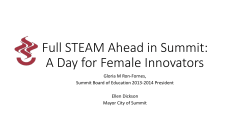 Full STEAM Ahead in Summit: A Day for Female Innovators
