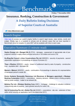 Insurance, Banking, Construction &amp; Government A Daily Bulletin listing Decisions