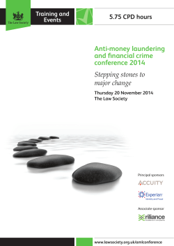 Anti-money laundering and financial crime conference 2014