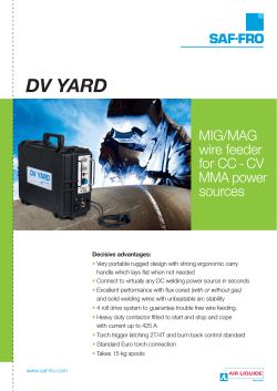 DV YARD MIG/MAG wire feeder for CC - CV