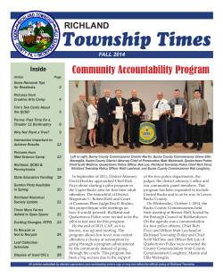 Township Times Community Accountability Program  RICHLAND