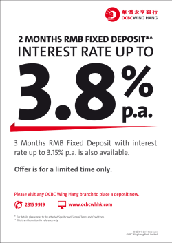 3.8 % p.a. INTEREST RATE UP TO