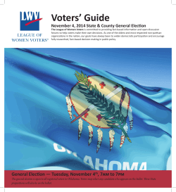 Voters’ Guide November 4, 2014 State &amp; County General Election