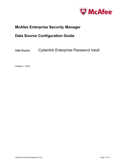 McAfee Enterprise Security Manager Data Source Configuration Guide CyberArk Enterprise Password Vault