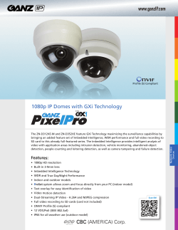 1080p IP Domes with GXi Technology www.ganzIP.com