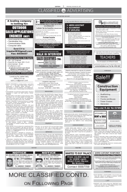 CLASSIFIED ADVERTISING