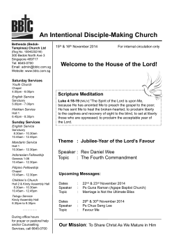An Intentional Disciple-Making Church Welcome to the House of the Lord!