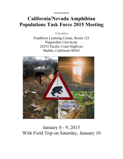 California/Nevada Amphibian Populations Task Force 2015 Meeting