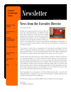 Newsletter News from the Executive Director