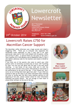 Lowercroft Newsletter
