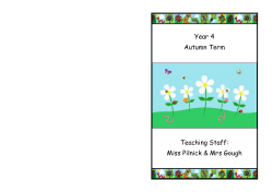 Year 4 Autumn Term Teaching Staff: