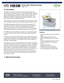 HB5M Hollow Bore Optical Encoder Description Page 1 of 6