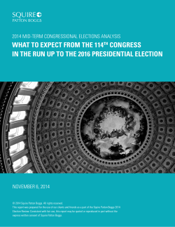 WHAT TO EXPECT FROM THE 114 CONGRESS 2014 MID-TERM CONGRESSIONAL ELECTIONS ANALYSIS