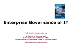 Enterprise Governance of IT