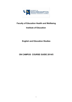 Faculty of Education Health and Wellbeing Institute of Education