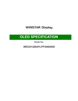 OLED SPECIFICATION  WEO012864FLPP3N00000 Model No: