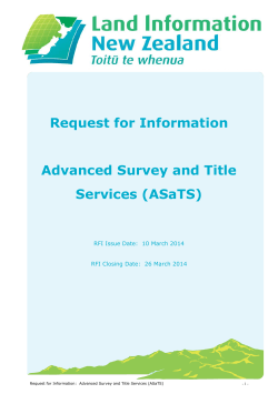Request for Information Advanced Survey and Title Services (ASaTS)