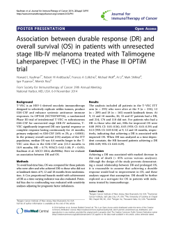 Association between durable response (DR) and