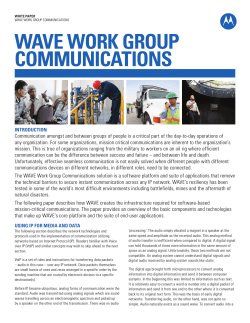 WAVE WORK GROUP COMMUNICATIONS