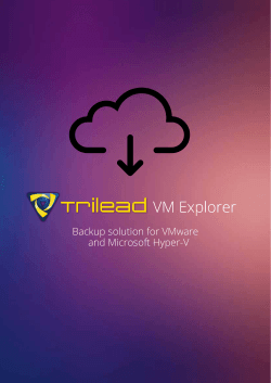 Backup solution for VMware and Microsoft Hyper-V