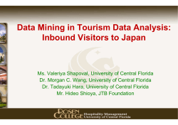Data Mining in Tourism Data Analysis: Inbound Visitors to Japan