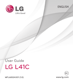 LG L41C User Guide ENGLISH www.lg.com