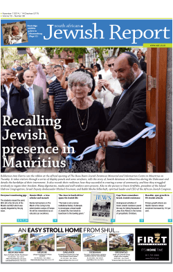 Jewish Report Recalling Jewish presence in