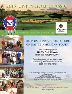 2015  UNITY Golf Classic ! US SUPPORT THE FUTURE HELP