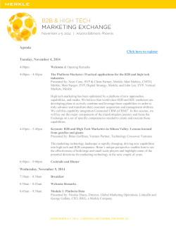 Agenda Tuesday, November 4, 2014 Click here to register