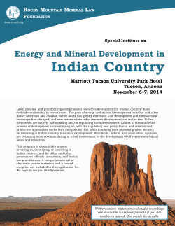 Indian Country Energy and Mineral Development in R M