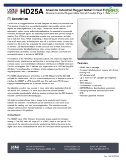 HD25A Absolute Industrial Rugged Metal Optical Encoder Description