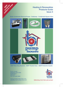 Heating &amp; Renewables Products Guide Issue 3 NEW
