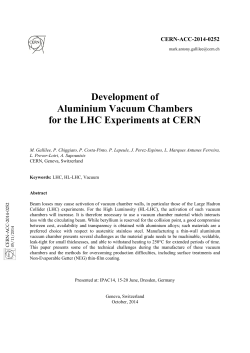 Development of Aluminium Vacuum Chambers for the LHC Experiments at CERN