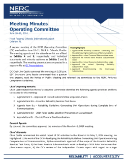 Meeting Minutes Operating Committee