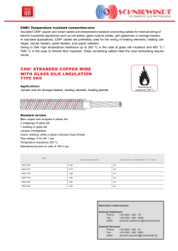 CSN® Temperature resistant connection-wire Insulated CSN