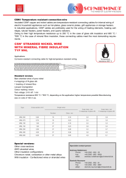 CSN® Temperature resistant connection-wire Insulated CSN