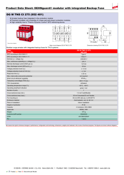 Product Data Sheet: DEHNguard® modular with integrated Backup Fuse