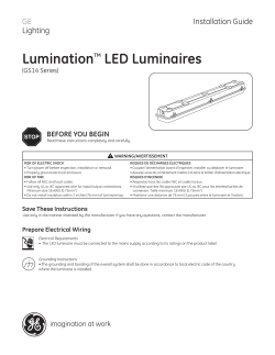 Lumination LED Luminaires GE Installation Guide