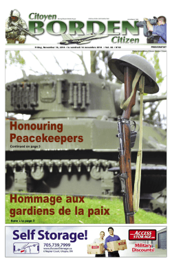 Honouring Peacekeepers Hommage aux gardiens de la paix