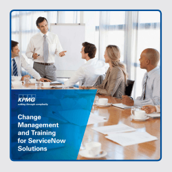 Change Management and Training for ServiceNow