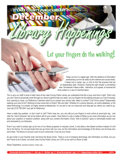 Library Happenings ing! December Let your fingers do the walk