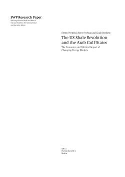 The US Shale Revolution and the Arab Gulf States SWP Research Paper