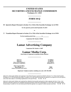 UNITED STATES SECURITIES AND EXCHANGE COMMISSION FORM 10-Q