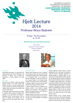 Hjelt Lecture 2014