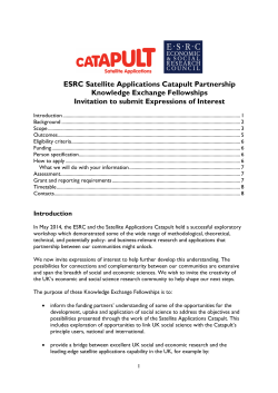 ESRC Satellite Applications Catapult Partnership Knowledge Exchange Fellowships