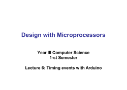 Design with Microprocessors  Year III Computer Science