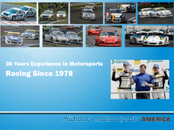 Racing Since 1978 36 Years Experience in Motorsports