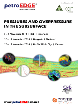 PRESSURES AND OVERPRESSURE IN THE SUBSURFACE