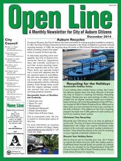 City Auburn Recycles Council December 2014